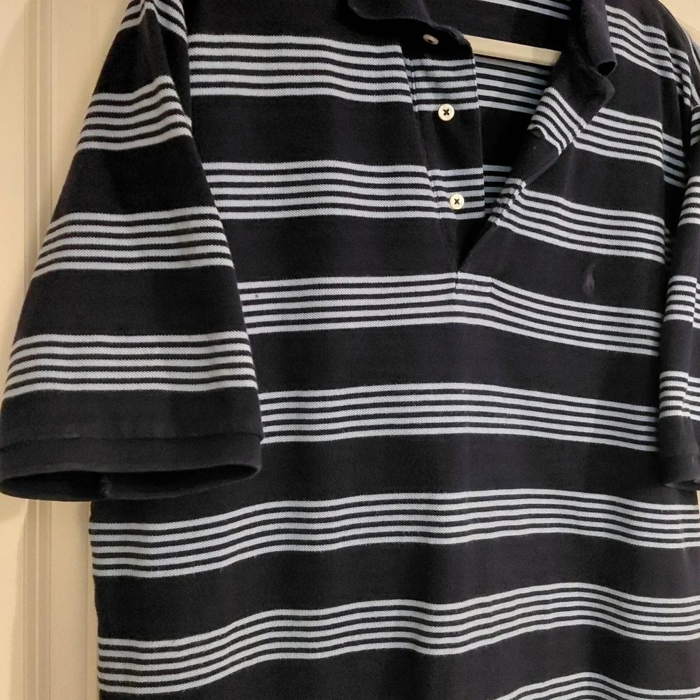 Polo Ralph Lauren Navy Striped Polo Shirt